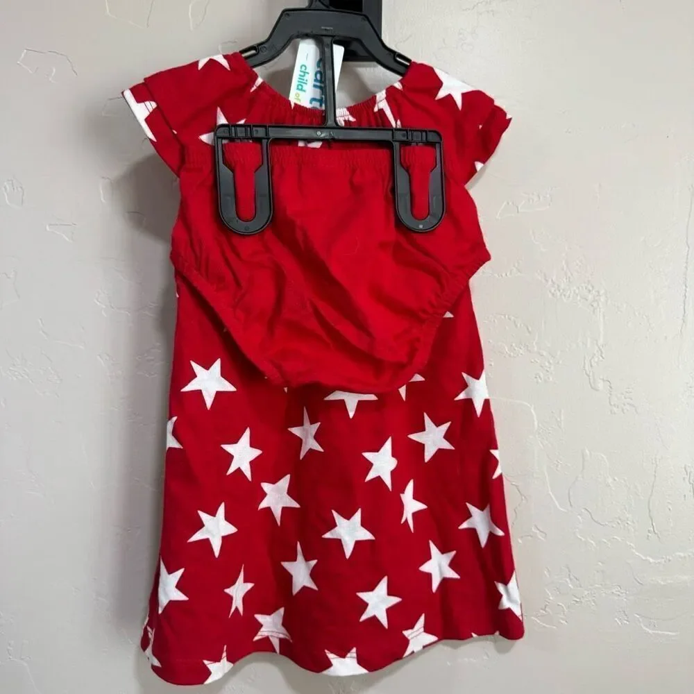 Carter’s Red Stars dress and bloomers